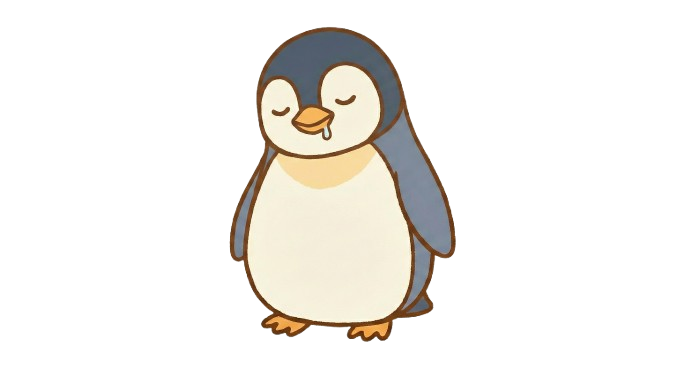 眠るペンギン